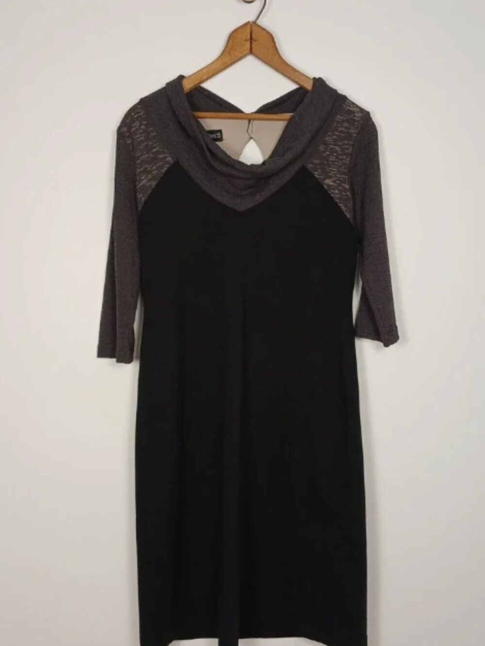 Eve Lavoie Montreal Dress Women Small Black Gray Open Back Quebec